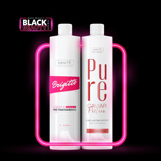 Kit Pure Protein | Semi Definitive Organic and Formaldehyde Free + Brigitte Pre-Treatment Shampoo 1000ml (33.8 fl oz)