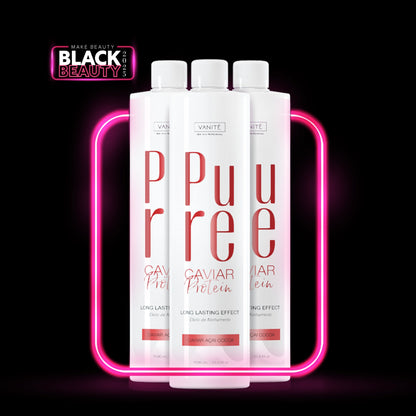 Kit - 3 Units Pure Protein | Semi Definitive Organic and Formaldehyde Free | For All Hair Types | 1000ml (33.8 fl oz)