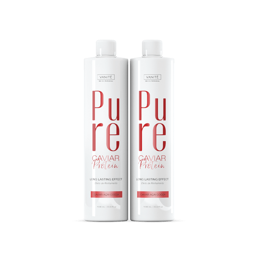 Kit - 2 Units Pure Protein | Semi Definitive Organic and Formaldehyde Free | For All Hair Types | 1000ml (33.8 fl oz)