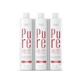 Kit - 3 Units Pure Protein | Semi Definitive Organic and Formaldehyde Free | For All Hair Types | 1000ml (33.8 fl oz) - Make Beauty International