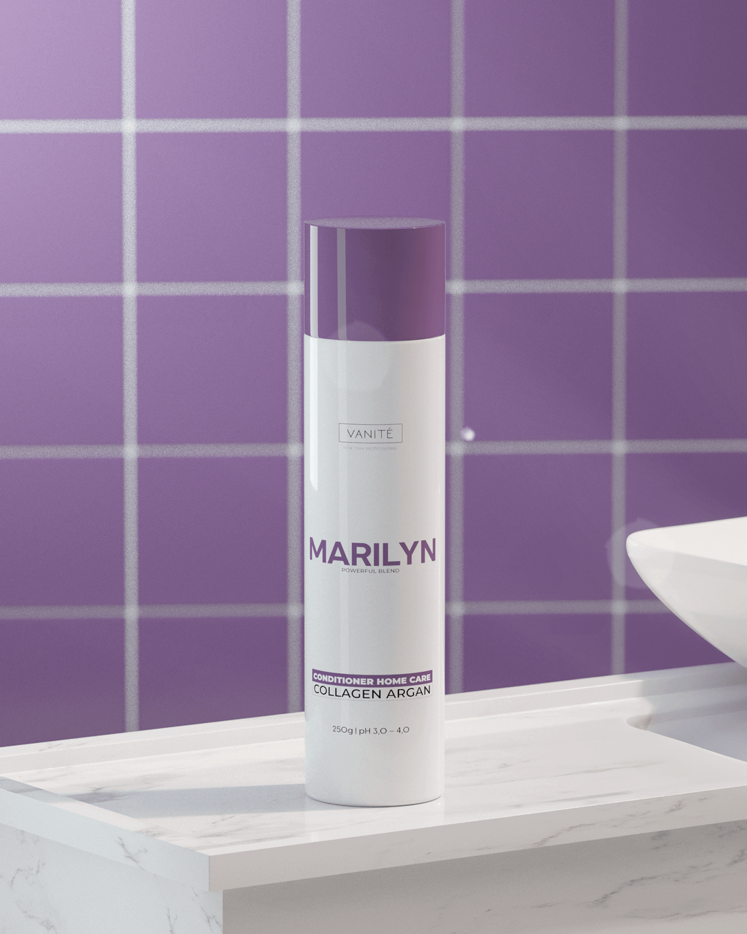 Marilyn Home Care Conditioner | Seals the Cuticles, Moisturizes and Nourishes | For Blondes and Grays | 250ml