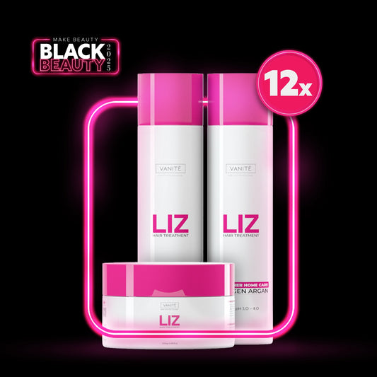 Kit - 12 Units Home Care Liz | 12 Shampoos + 12 Conditioners + 12 Masks | For All Hair Types