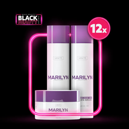 Kit - 12 units Home Care Marilyn | 12 Shampoos + 12 Conditioners + 12 Masks | For Blondes and Grays