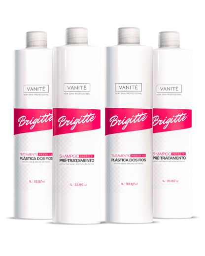 2 - Kit Brazilian Keratin Brigitte | Shampoo + Keratin 1000ML - Make Beauty International